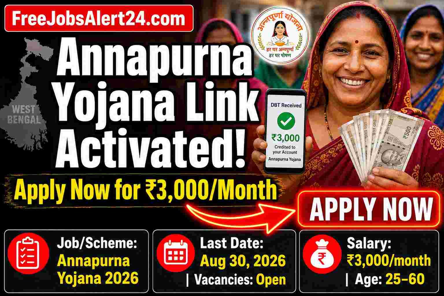 Annapurna Yojana Online Application Link Activated 2026